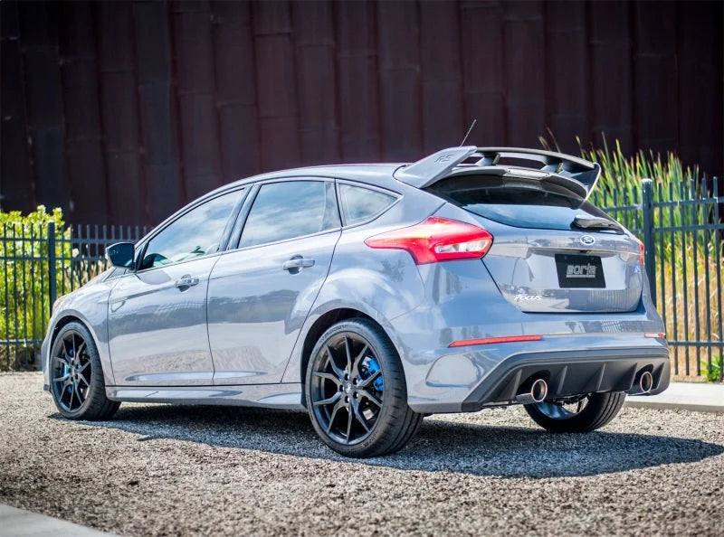 Borla 16-17 Ford Focus RS 2.3L MT Round Angle-Cut Tips Split Rear Exit ATAK Catback Exhaust - Detail View
