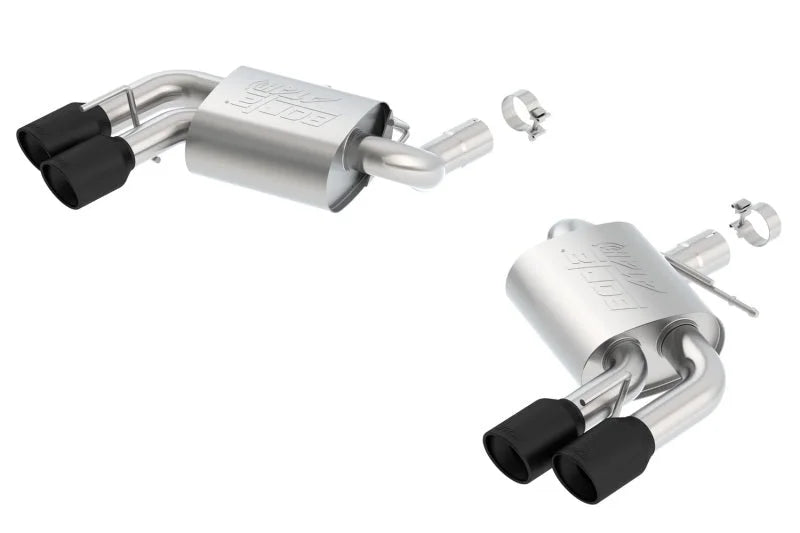 Borla 16-18 Chevy Camaro V8 SS AT/MT ATAK Rear Section Exhaust w/o Dual Mode Valves Ceramic Black - Side View