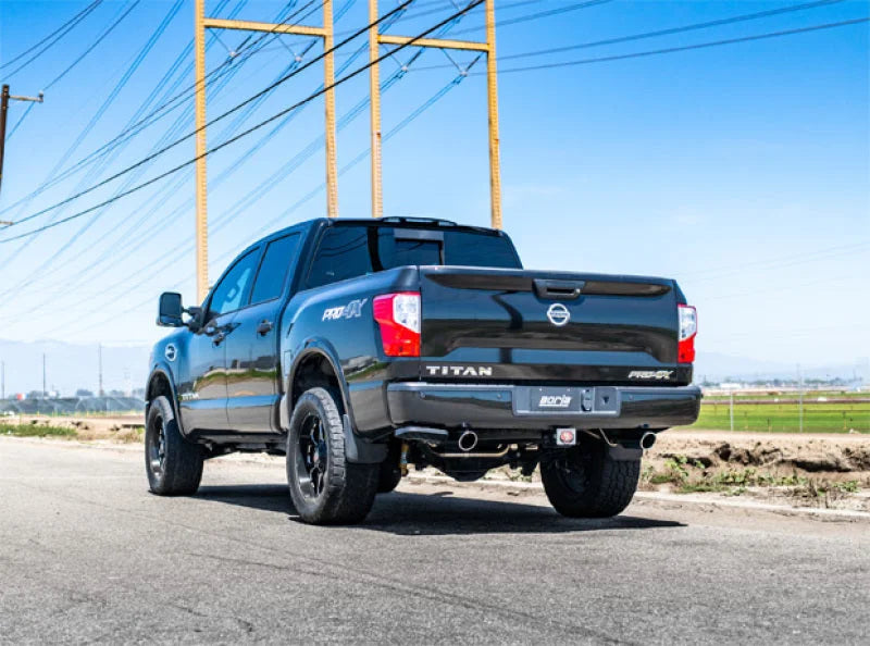 Borla 16-19 Nissan Titan 5.6L V8 2WD/4WD S-Type Catback Exhaust - Side View