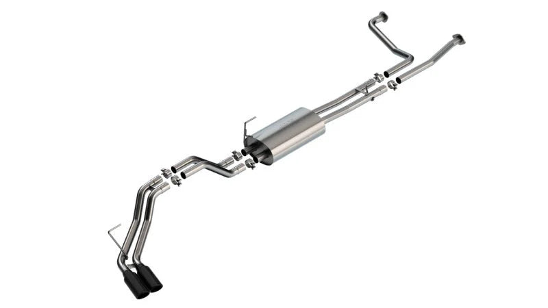 Borla 16-24 Nissan Titan XD S-Type Cat Back Exhaust - Black Chrome - Main Product View
