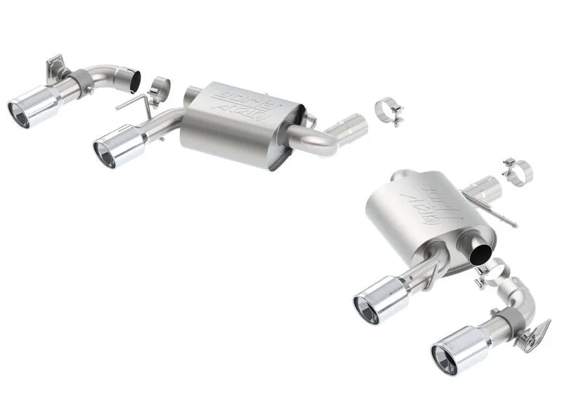 Borla 16 Chevy Camaro SS 6.2L w/ Dual NPP Atak Quad RD RL Tips Dual Exit Rear Section Exhaust - Side View