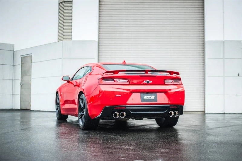 Borla 16 Chevy Camaro SS 6.2L w/ Dual NPP Atak Quad RD RL Tips Dual Exit Rear Section Exhaust - Detail View