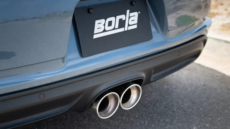 Borla 17-22 Porsche Cayman/Boxster 718 2.0L 4 Cyl. AT/MT RWD 2DR 2.25in S-Type Exhaust - Side View