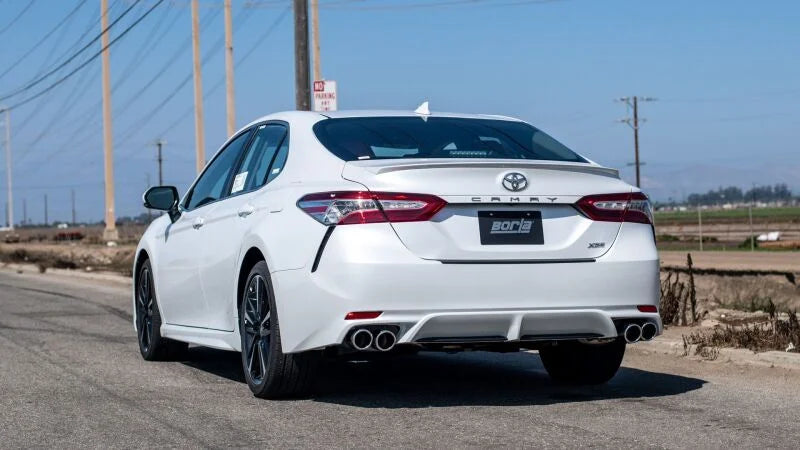 Borla 18-22 Toyota Camry XSE S-Type S-Type Cat Back Exhaust (Stainless) - Side View