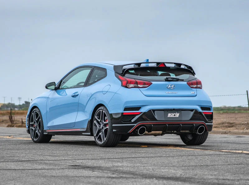 Borla 19-20 Hyundai Veloster N 2.0L I4 MT FWD 2DR 3in ATAK CatBack Exhaust w/ SS Tips - Detail View