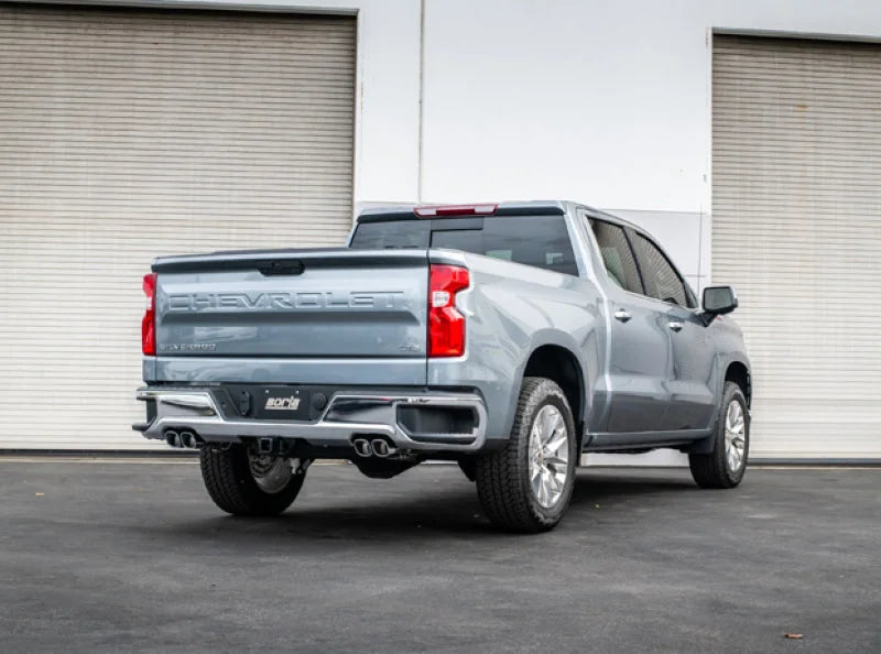 Borla 19 Chevrolet Silverado/GMC Sierra 1500 6.2L SS ATAK Catback Exhaust - Square Chrome Tips - Detail View