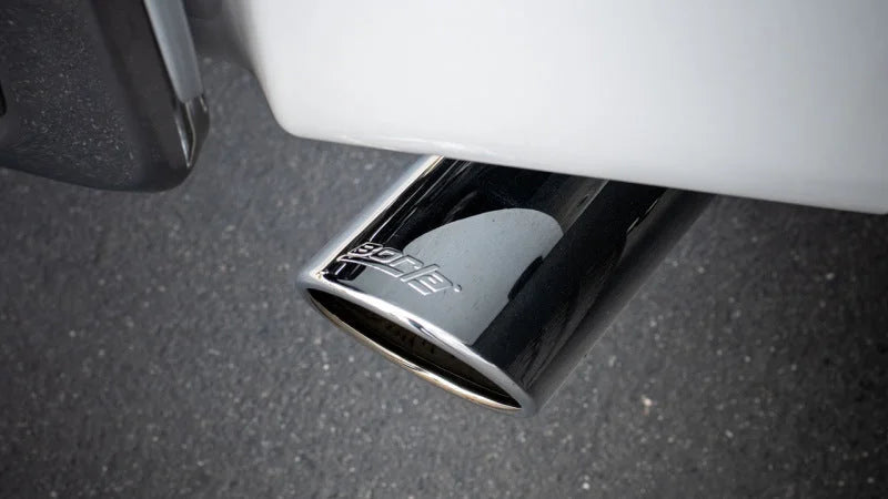 Borla 20-22 Chevrolet/GMC Silverado/Sierra 6.6L T-304 SS Cat-Back S-Type Exhaust - Brushed - Installation View