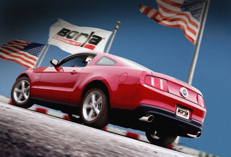 Borla 2010 Mustang GT 4.6L S-type Exhaust (rear section only) - Side View