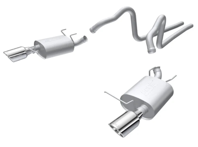 Borla 2011 Ford Mustang 3.7L 6cyl 6spd RWD SS S-Type Catback Exhaust - Side View