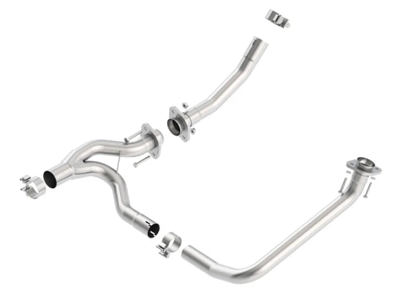 Borla 2012-2016 Jeep Wrangler JK 3.6L 2 & 4 Door Y-Pipe - Side View