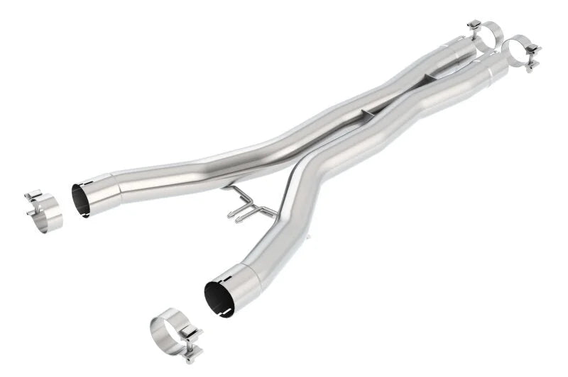 Borla 2014 Chevy Corvette Stingray X-Pipes (Smog Legal Cut and Clamp) - Side View