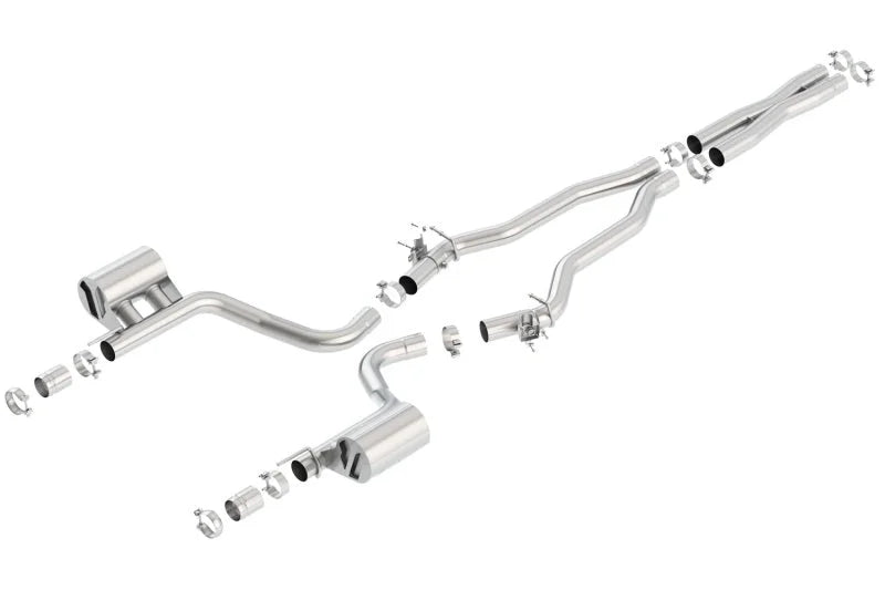 Borla 2015 Dodge Challenger Hellcat 6.2L V8 ATAK Catback Exhaust No Tips Factory Valance - Side View