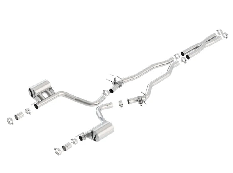 Borla 2015 Dodge Challenger SRT/392 Hemi 6.4L V8 ATAK Catback Exhaust w/ Valves Factory Bezel - Side View