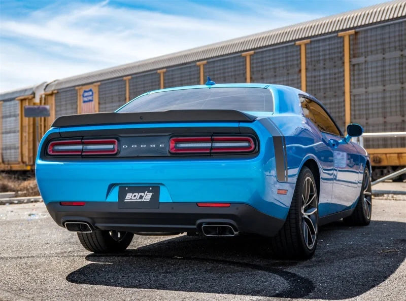 Borla 2015 Dodge Challenger SRT/392 Hemi 6.4L V8 S-TYPE Catback Exhaust w/ Valves Factory Bezel - Detail View
