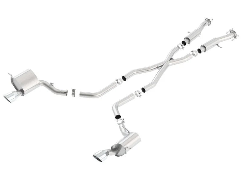 Borla 2015 Jeep Grand Cherokee SRT8 ATAK Dual Round Rolled Exit Catback Exhaust - Main Product View