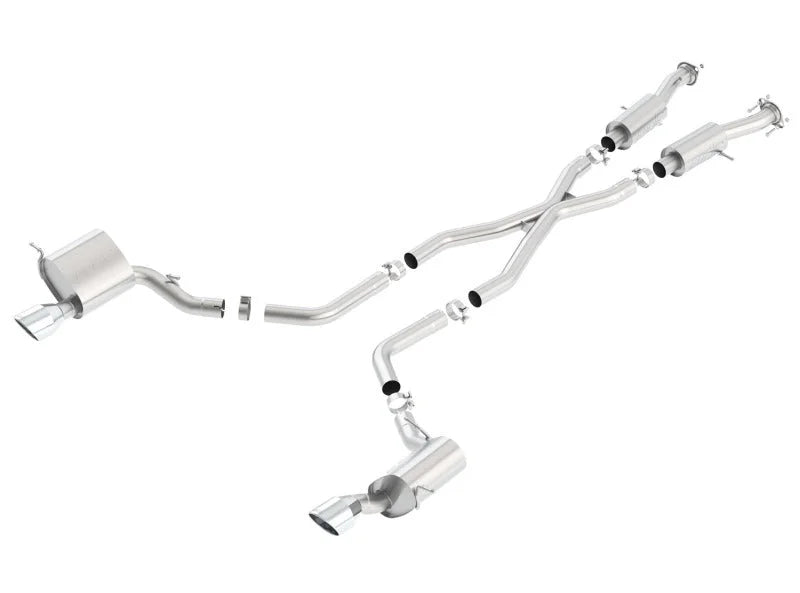 Borla 2015 Jeep Grand Cherokee SRT8 S-Type Dual Round Rolled Exit Catback Exhaust - Side View