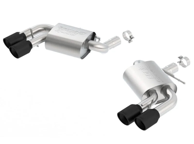 Borla 2016-2017 Chevrolet Camaro SS AT/MT S-Type Rear Section Exhaust w/o Dual Mode Ceramic Black - Side View