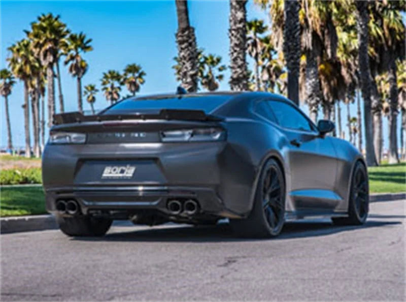 Borla 2016-2018 Chevrolet Camaro SS AT/MT RWD Ceramic Black S-Type Exhaust (w/ Dual Mode Valves) - Side View