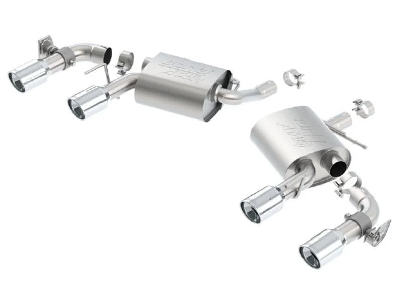 Borla 2016 Chevy Camaro V6 AT/MT ATAK Rear Section Exhaust w/ Dual Mode Valves - Side View