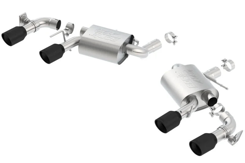 Borla 2016 Chevy Camaro V8 SS AT/MT ATAK Rear Section Exhaust w/ Dual Mode Valves Ceramic Black - Side View