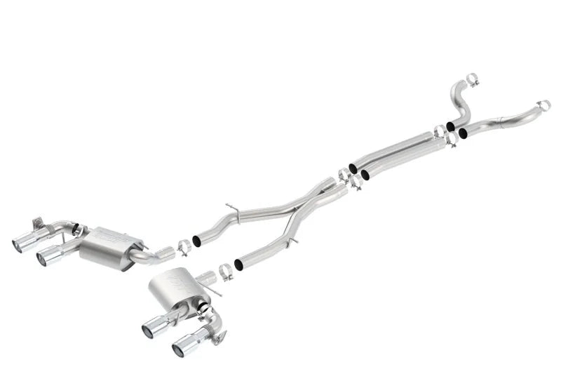 Borla 2017+ Chevy Camaro ZL1 6.2L S-Type Catback Exhaust w/ Dual Split Rear Exit - Side View