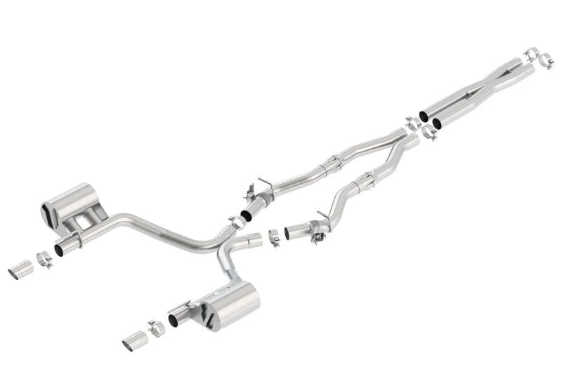 Borla 2017 Dodge Charger R/T 5.7L ATAK Catback Exhaust w/o Tips (w/MDS Valves ONLY) - Side View
