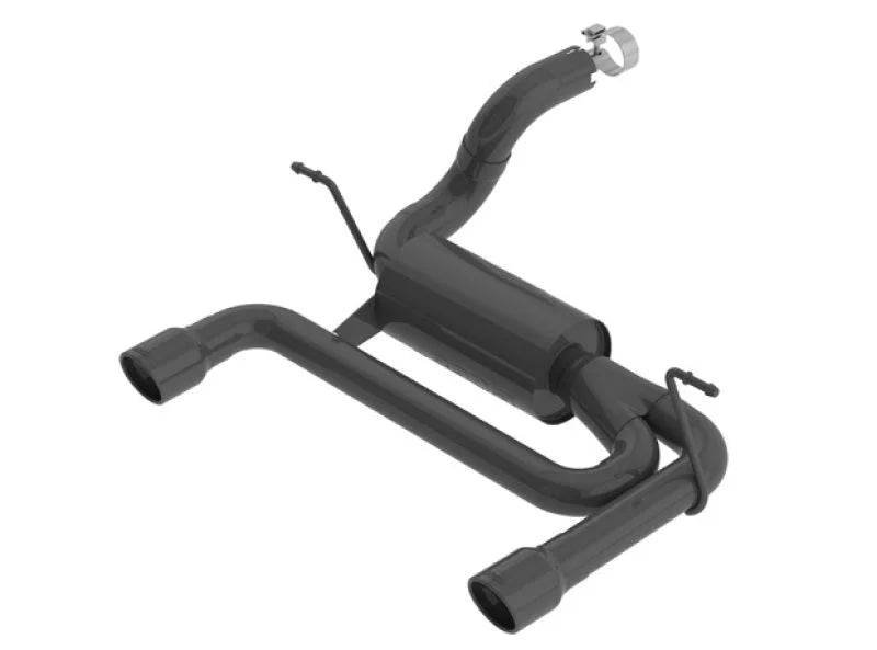 Borla 2018 Jeep Wrangler JL/JLU 3.6L 2DR/4DR ATAK SS Axle Back Black Coated Exhaust w/3.5in Tips - Side View
