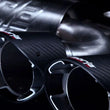 Load image into Gallery viewer, Borla 2020 Chevrolet Corvette C8 6.2L ATAK 3in Exhaust System Dual Round Angle Cut Carbon Fiber Tips - Side View