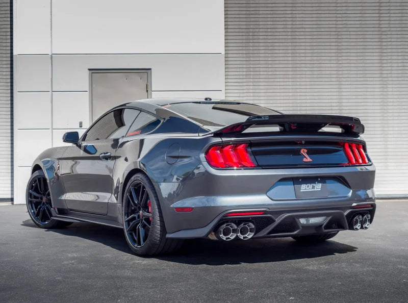 Borla 2020 Ford GT500 5.2L AT 3in ATAK CatBack Exhaust w/ Carbon Fiber Tips - Side View