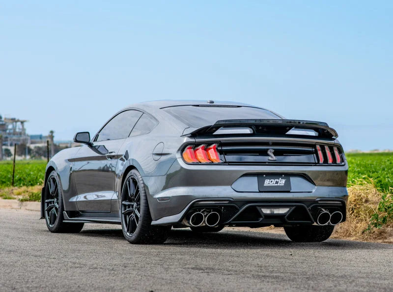 Borla 2020 Ford GT500 5.2L AT 3in ATAK CatBack Exhaust w/ Chrome Tips - Detail View