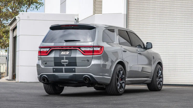 Borla 2021+ Dodge Durango SRT Hellcat 6.2L V8 AWD ATAK Cat-Back Exhaust System - Black Chrome Tips - Detail View