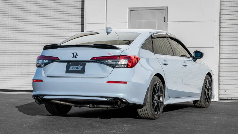 Borla 2023 Integra/22-23 Civic Si 1.5L 4 CYL. MT FWD 4DR 2.50in S-Type Catback Exhaust Black Chrome - Side View