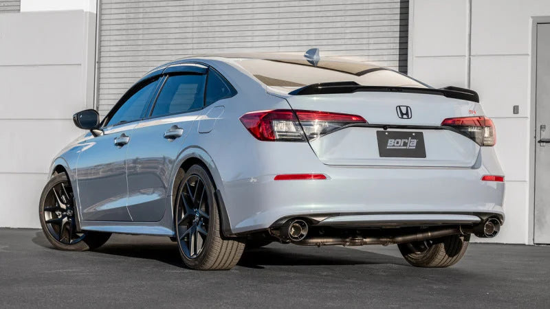 Borla 2023 Integra/22-23 Civic Si 1.5L 4 CYL. MT FWD 4DR 2.50in S-Type Catback Exhaust Carbon Fiber - Back View