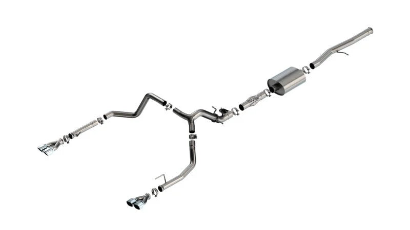 Borla 2024 Chevy Silverado 1500 6.2L V8 ATAK Catback Exhaust w/ Simulator - Chrome - Main Product View