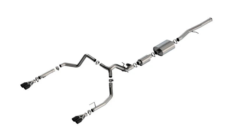 Borla 2024 Chevy Silverado 1500 6.2L V8 S-Type Catback Exhaust w/ Simulator - Black Chrome - Main Product View