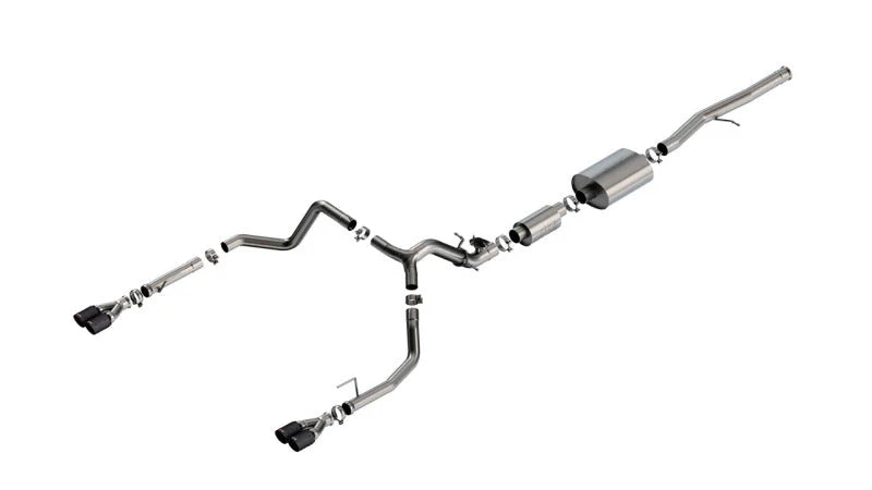 Borla 2024 Chevy Silverado 1500 6.2L V8 S-Type Catback Exhaust w/ Simulator - CF Black Anodized - Main Product View