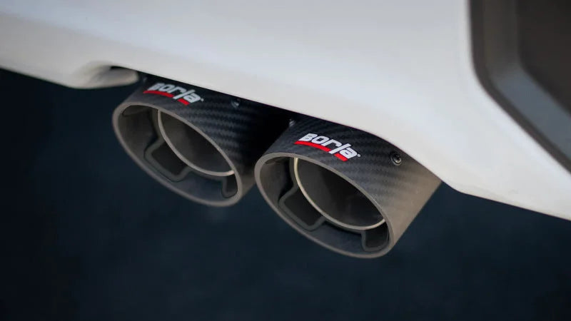 Borla 2024 Chevy Silverado 1500 6.2L V8 S-Type Catback Exhaust w/ Simulator - CF Black Anodized - Side View