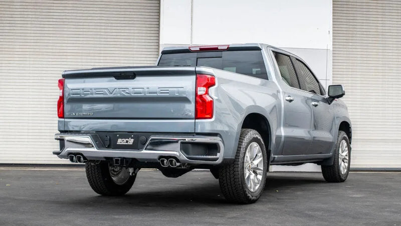 Borla 2024 Chevy Silverado 1500 6.2L V8 S-Type Catback Exhaust w/ Simulator - Chrome - Side View