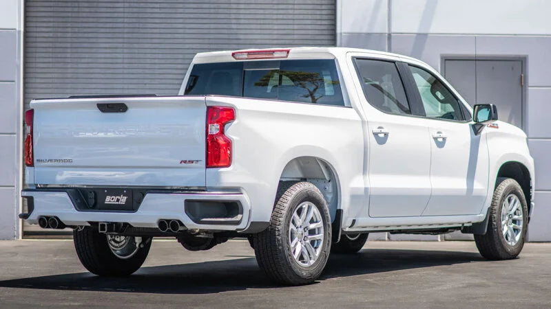 Borla 2024 Chevy Silverado 1500 6.2L V8 Touring Catback Exhaust w/ Simulator - Black Chrome - Side View