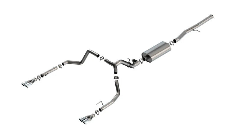 Borla 2024 Chevy Silverado 1500 6.2L V8 Touring Catback Exhaust w/ Simulator - Chrome - Main Product View