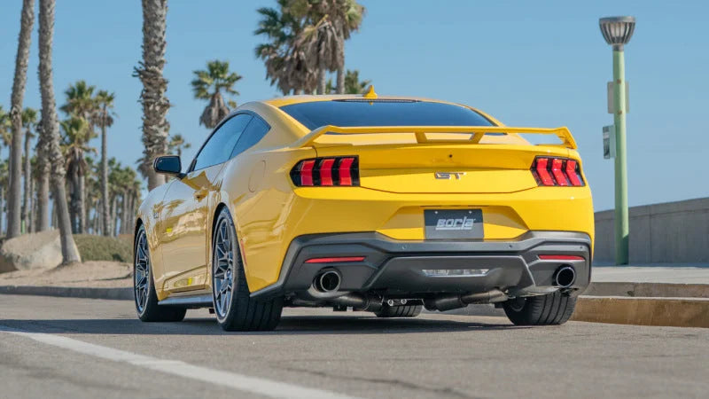 Borla 2024 Ford Mustang GT 5.0L V8 w/o Active Exhaust S-Type Cat-Back Exhaust System - Black Chrome - Side View