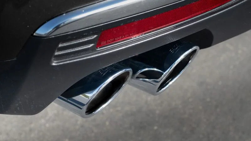 Borla 21-22 Chevrolet Tahoe 5.3L V8 2/4WD 4DR 3.00in/2.75in Touring Cat-Back Exhaust w/ Chrome Tips - Back View