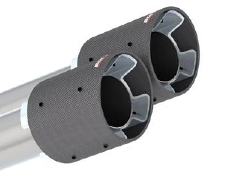 Borla 21-22 Chevrolet Tahoe 5.3L V8 2/4WD 4DR 3in/2.75in Touring Cat-Back Exhaust -Carbon Fiber Tips - Side View