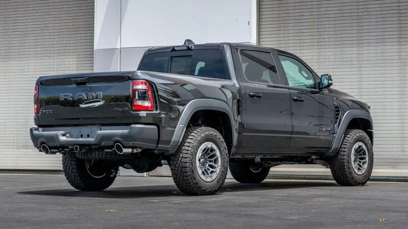 Borla 21-22 Dodge RAM 1500 TRX 6.2L V8 4WD CCSB 5in. Chrome-Plated Optional Tips - 304SS - Side View