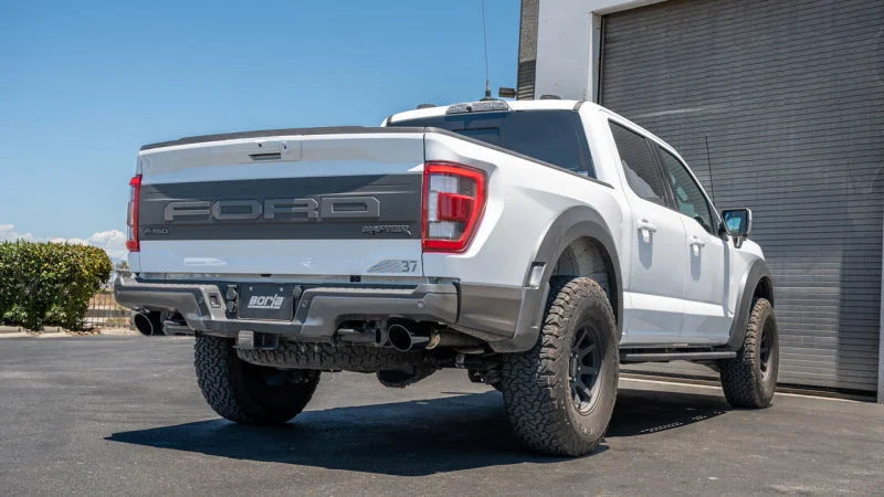 Borla 21-23 Ford Raptor 3in Tail Pipe Kit 4.5in Tip - Black Chrome - Detail View