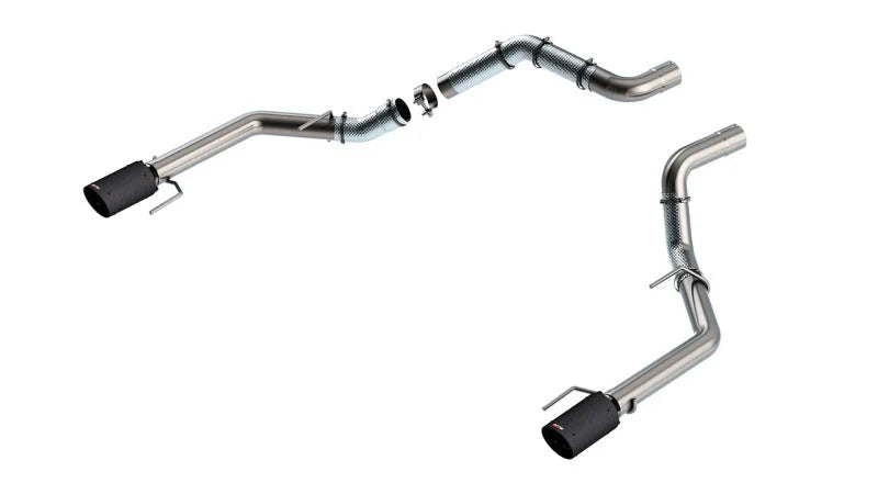 Borla 21-23 Ford Raptor 3in Tail Pipe Kit 4.5in Tip - Carbon Fiber Black Anodized - Main Product View