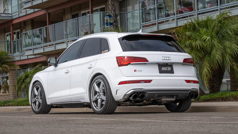Borla 21-25 Audi SQ5 3.0L-V6 AWD Tip Kit (for 141008) - Black Chrome - Back View