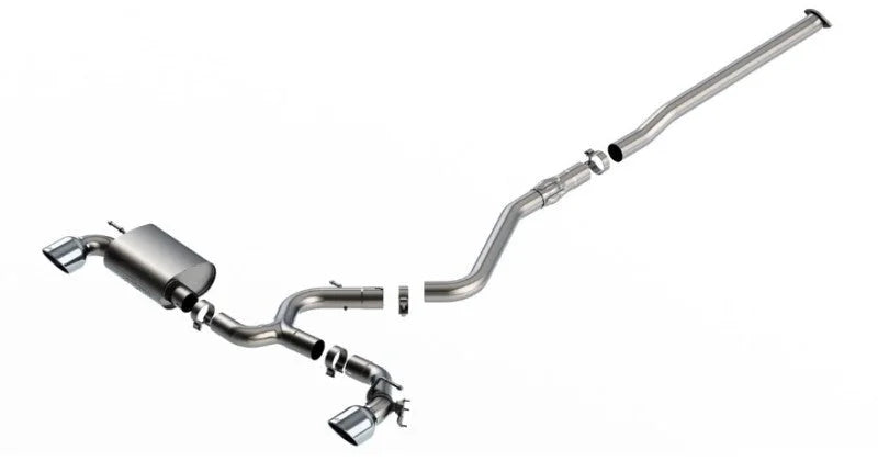 Borla 22-23 Hyundai Kona N 2.0L 4 CYL. Turbo AT/MT ATAK Catback Exhaust Bright Chrome - Side View