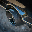 Load image into Gallery viewer, Borla 22-24 Nissan Z 2.5in ATAK Cat Back Exhaust 4.5in Tip - Carbon Fiber Black Anodized - Side View
