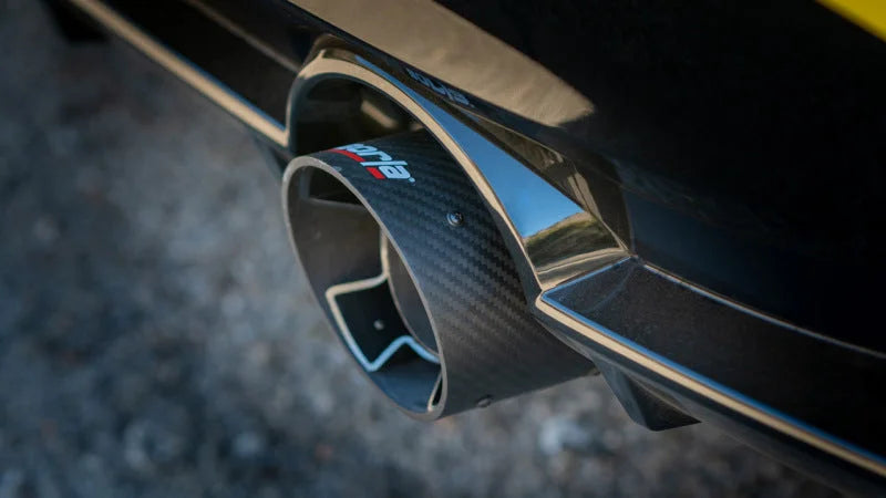 Borla 22-24 Nissan Z 2.5in ATAK Cat Back Exhaust 4.5in Tip - Carbon Fiber Black Anodized - Side View